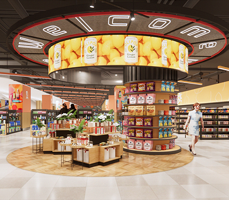 京客隆超市甜水园店改造设计